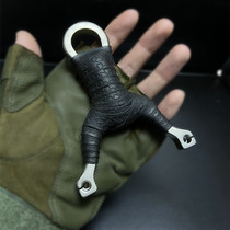 The new stainless steel single card slingshot outdoor precision competitive round leather rapid fire multi-purpose fish single-strand card ball bouncer