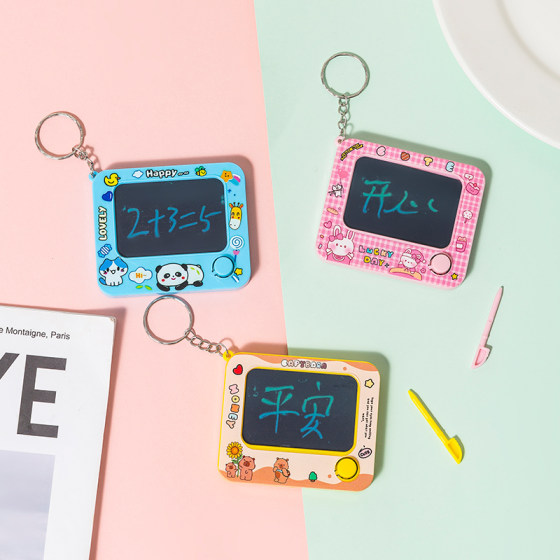 Mini Graffiti Small Drawing Board Keychain Children Girls Kindergarten Gift School Bag Small Pendant Portable Creative Toy