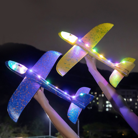 Large hand-thrown airplane luminous toy foam airplane