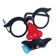 Large trumpet blowing beard and staring, funny creative clown glasses, blowing dragon whistle, trick small toys gifts, children's gifts
