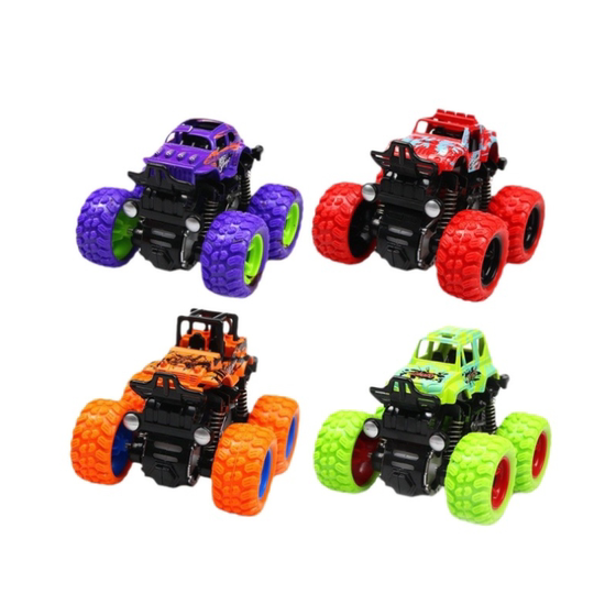 Internet celebrity children's dual inertia four-wheel drive off-road vehicle, fall-resistant car, baby toy car, simulation model toy