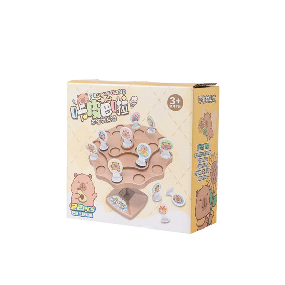 Children's Kaba Capybara Balance Tree educational toy develops intelligence and brain, parent-child interactive thinking training Jenga