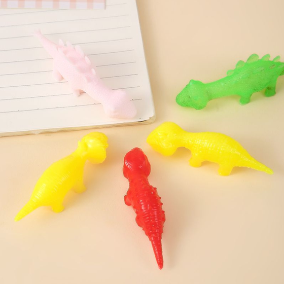 Finger catapult small dinosaur toy wall-sticking fun slingshot