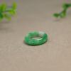 Ice green Myanmar natural grade A jadeite ring