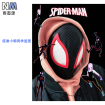 (NM Rain and Ink Source) Promotion Solid Silk Inverse Cosmic Spider-Man Headgear Glued to Soft Rubber Eye both Code