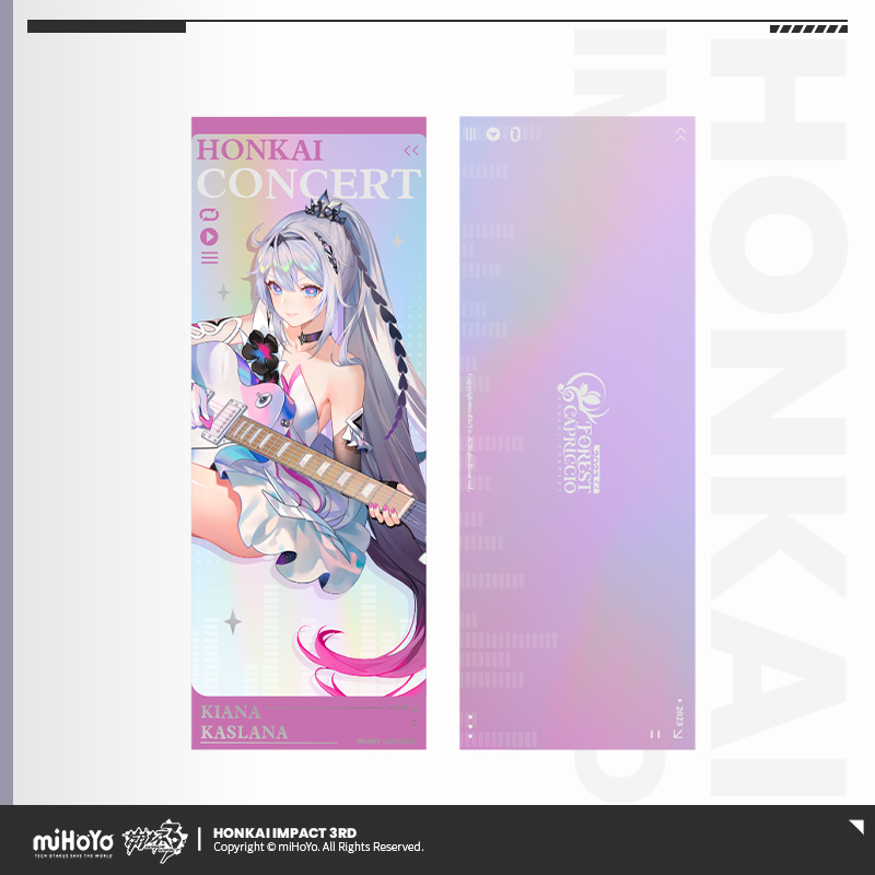 【米哈游/崩坏3】林海绮律音乐会主题镭射收藏票套组 miHoYo - 图0