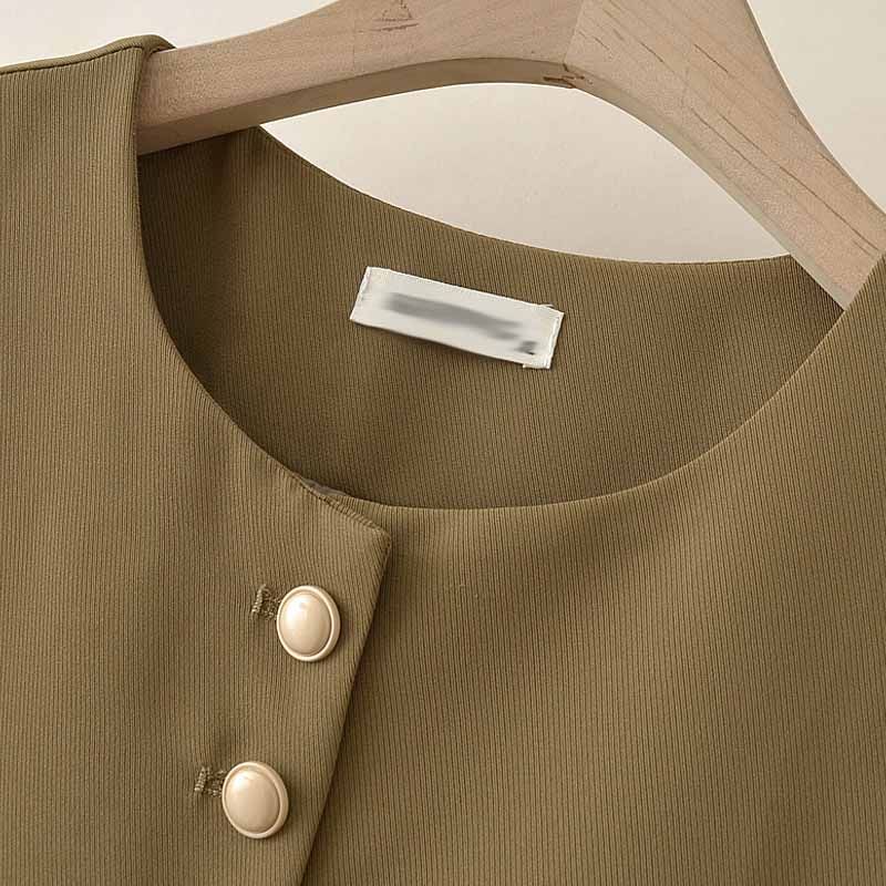 大码女装高级感西装马甲女200斤加肥加大码胖mm别致纽扣无袖外套,淘宝优惠券,粉丝福利购,淘宝优惠卷