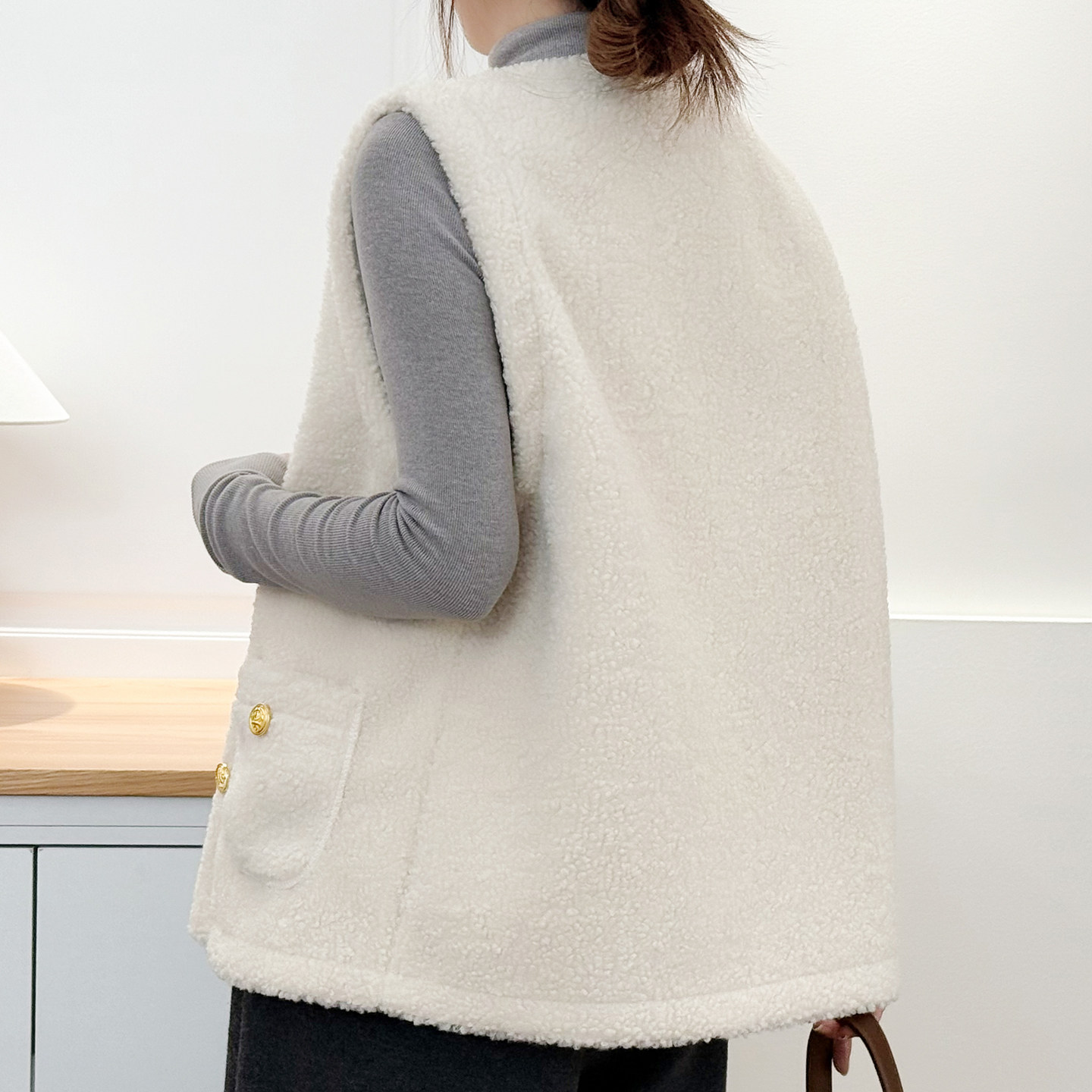 大码女装加厚保暖颗粒绒马甲甜美减龄胖mm小香风气质冬装坎肩外套,淘宝优惠券,粉丝福利购,淘宝优惠卷