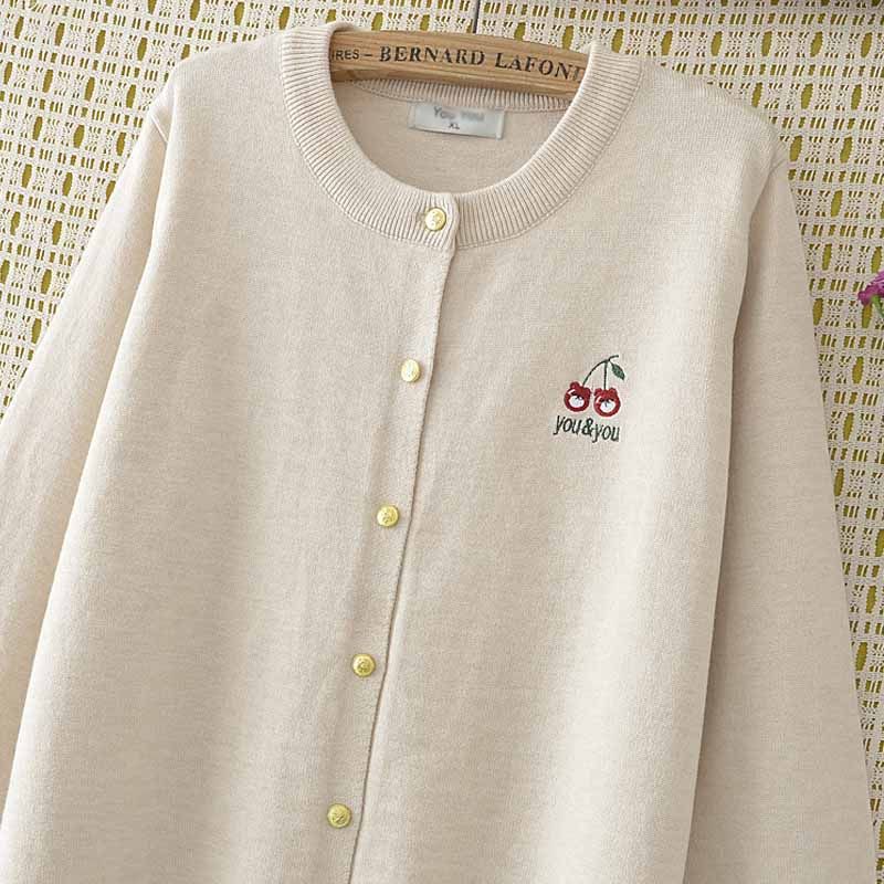 大码女装2025新款秋装刺绣针织衫开衫胖mm爆款慵懒风毛衣软糯外套,淘宝优惠券,粉丝福利购,淘宝优惠卷