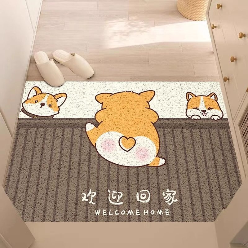 高级感入户门地垫蹭土除尘丝圈门垫耐脏防滑入门脚垫门厅垫子卡通,淘宝优惠券,粉丝福利购,淘宝优惠卷
