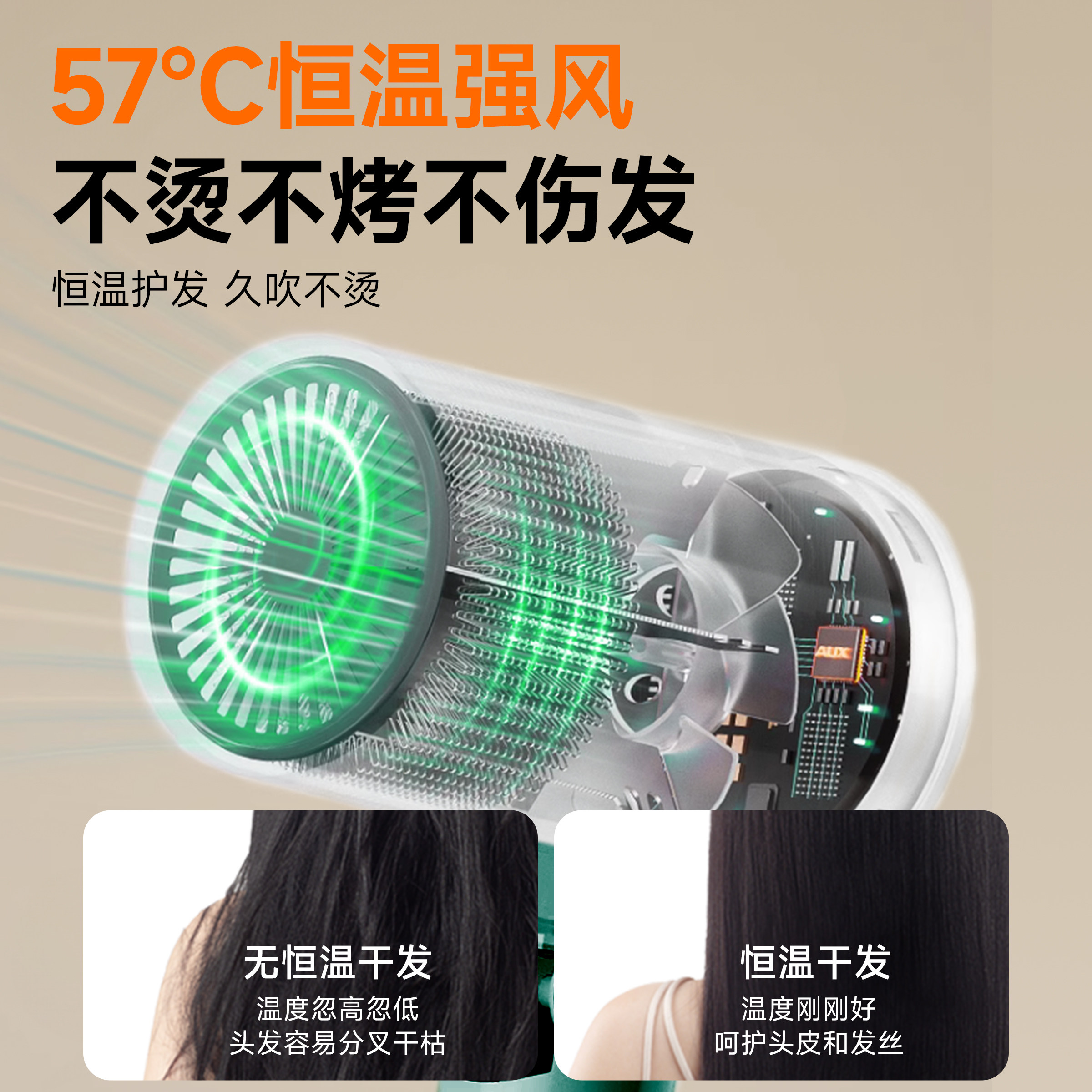 奥克斯吹风机家用负离子护发电吹风高速大功率宿舍用学生风筒小型,淘宝优惠券,粉丝福利购,淘宝优惠卷