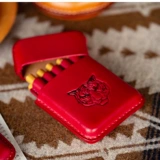 Одна кожа одна кожаная классическая ретро -аромат ласточка коробка 10 сигарета мужская портативная высокая высокая высокая овощная кожа