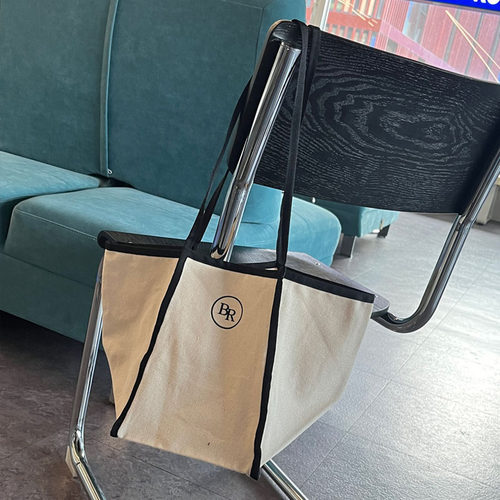 氛围感好物韩国ins风帆布袋字母休闲包大容量单肩包咖色手提包女 - 图1