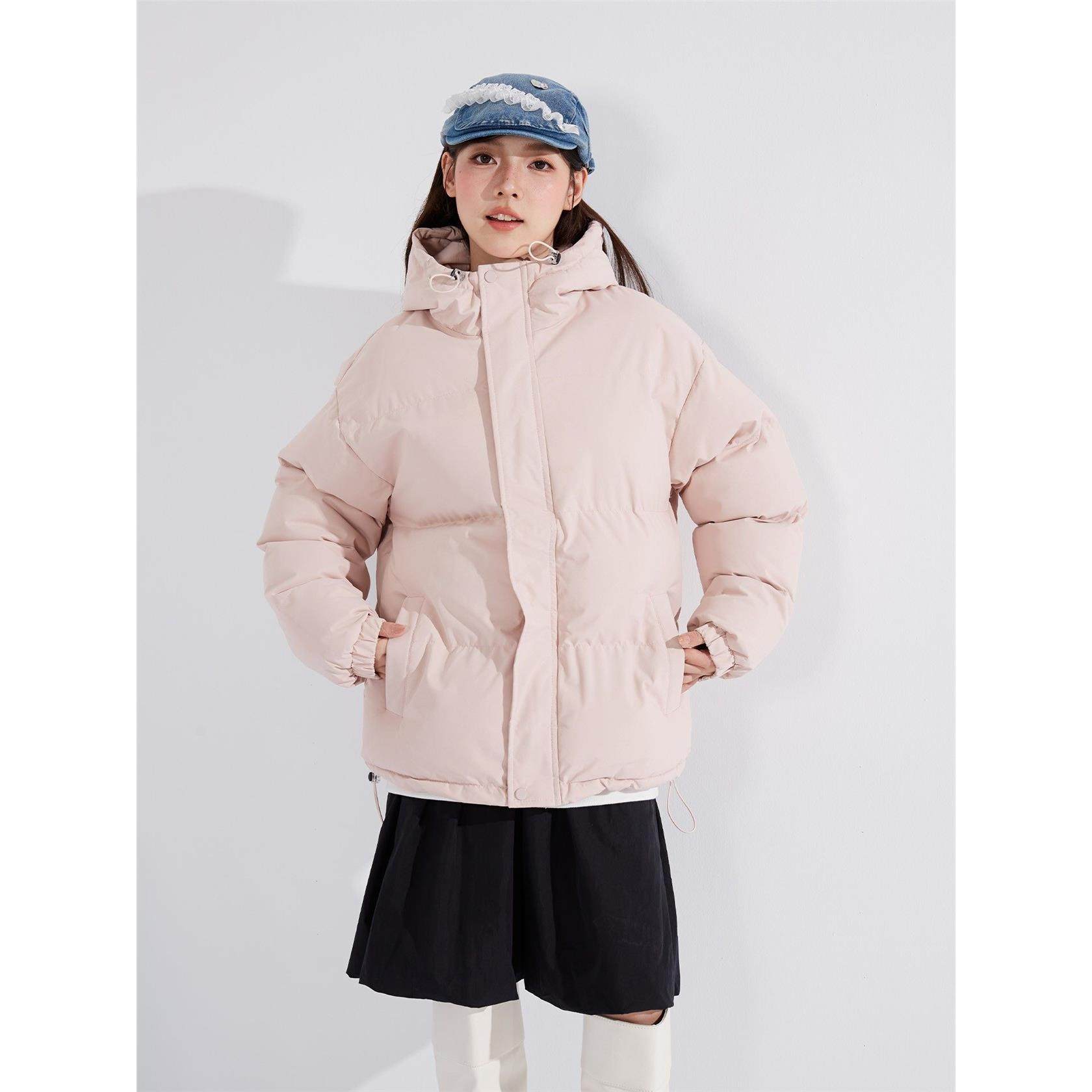 HAHAYOLO 冬季潮牌纯色简约保暖男女棉衣秋季多色加厚棉服外套女,淘宝优惠券,粉丝福利购,淘宝优惠卷