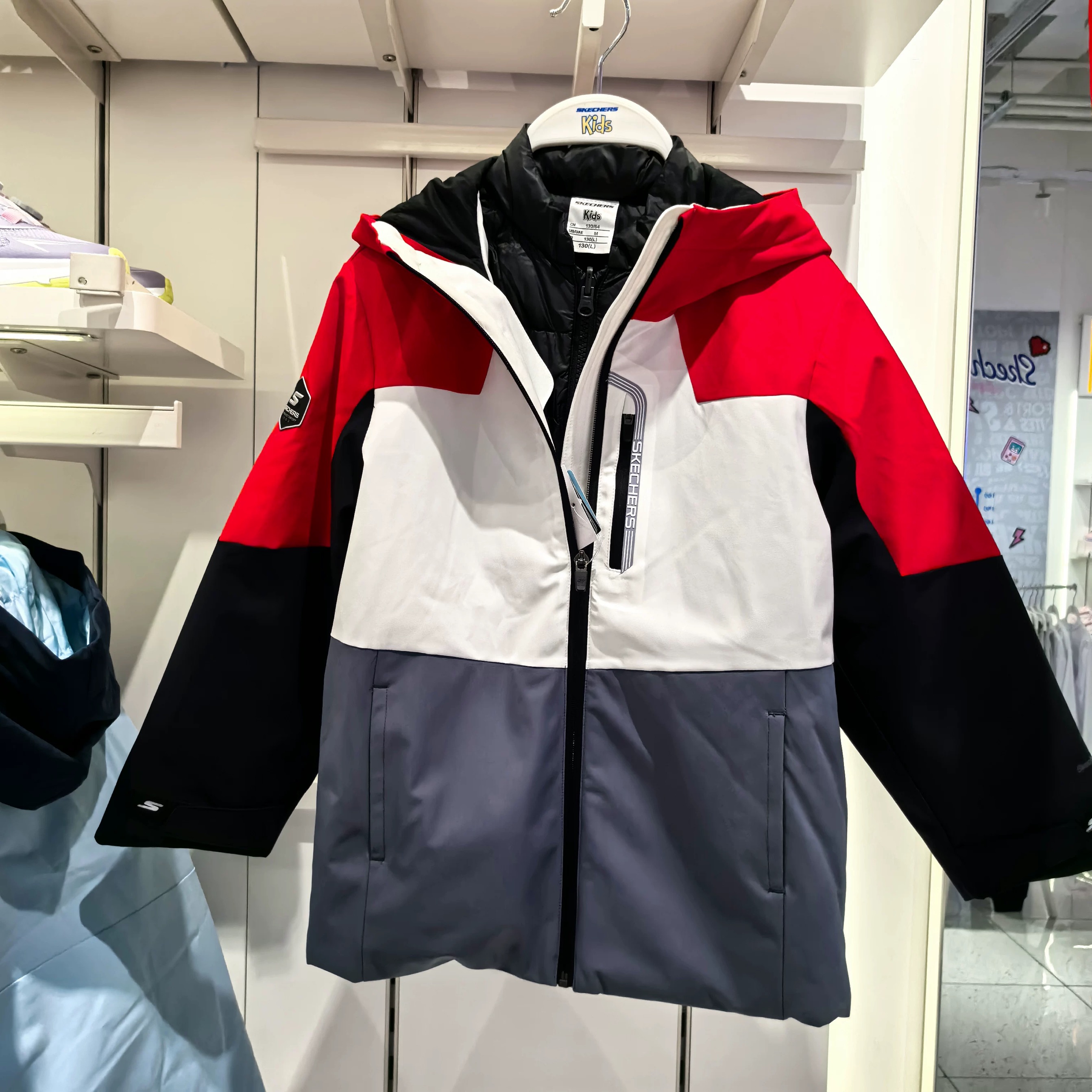 Skechers斯凯奇童25冬新中长款梭织外套羽绒服P425B043 P425G028 - 图1