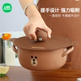 Line friends, милый пищевой силикон, универсальная пылезащитная крышка с уплотнителем, крышка для стакана