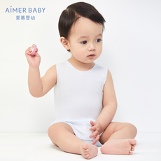 Детские комбинезоны a类爱慕儿童6月+婴幼儿宝宝背心无腿连体爬服哈衣莫代尔