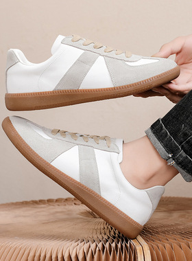 De Xun Shoes Men's/Women's Board Shoes Genuine Leather德训鞋