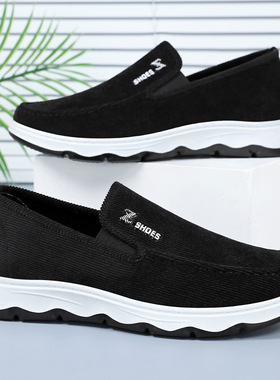 Men's cloth shoes, casual, lightweight, and soft soled shoes