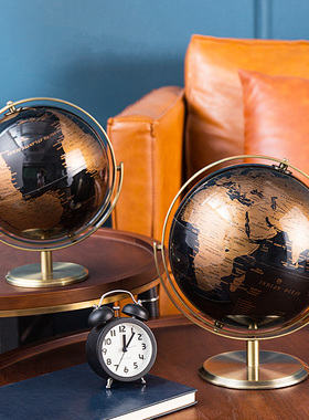 现代家居书房办公室轻奢地球仪摆件电视柜酒柜创意高档桌面装饰品