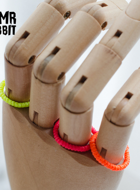 手工编织荧光色情侣戒指