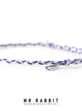 手工编织混色许愿手绳脚绳