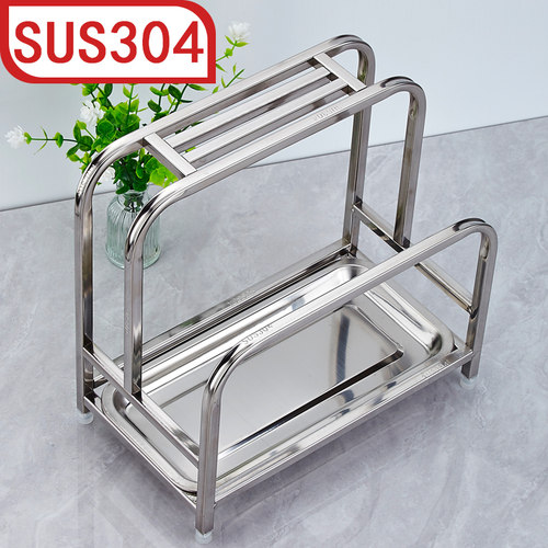 特厚304不锈钢厚菜板架大号锅盖架砧板架厨房台面案板架菜墩架 - 图2