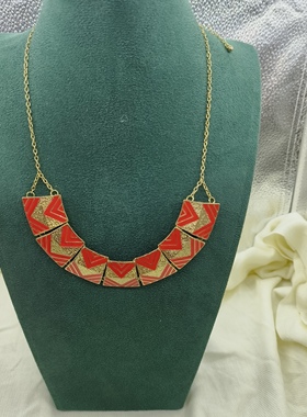 2B欧美质感夸张珍珠花朵太阳花配饰项链孤品项链集合百搭锁骨项链