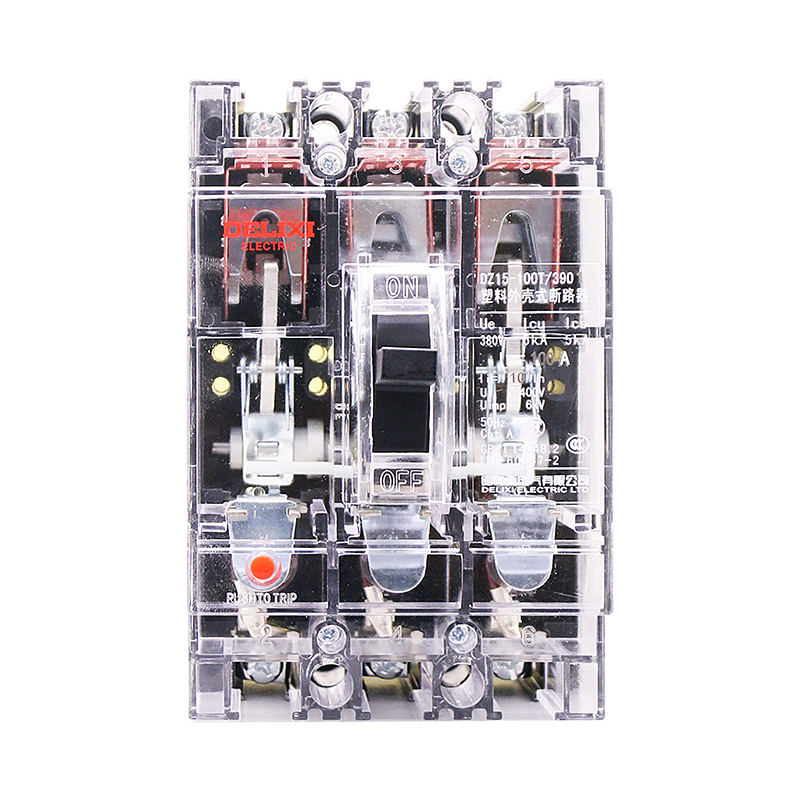德力西100A透明断路器DZ15工地用空开380V三相63A塑壳空气开关40A - 图3