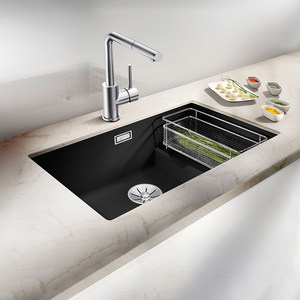 德国BLANCO铂浪高700U石英石S7水槽厨房洗菜盆花岗岩台阶大单槽