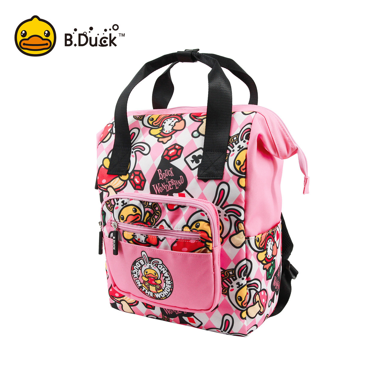 b . duck小黄鸭梦游仙境系列双肩包 semk盈思妈咪包/袋