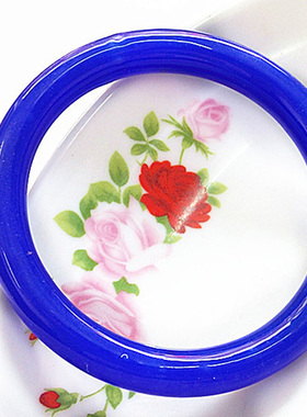 韩版玻璃翡翠蓝色冰种学生玉手镯