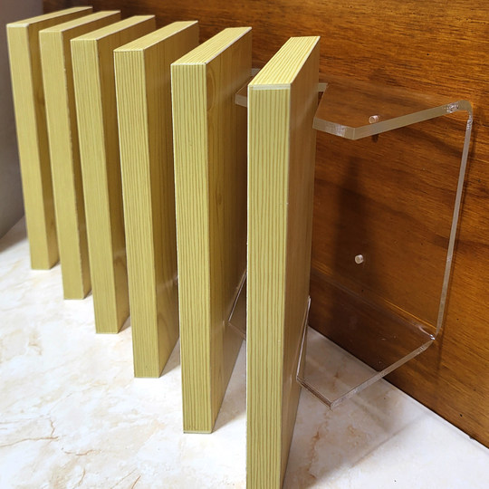 Whole house custom color plate card slot inclined display rack cabinet door panel marble small sample Yake display rack
