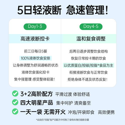 薄荷健康5日液断体重管理方案低液体沙拉减代餐轻脂简餐控卡轻食-图0