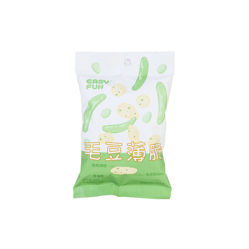 薄荷健康旗舰店【薄荷健康】毛豆薄脆饼干非油炸烘焙似薯片轻卡小包装休闲零食3