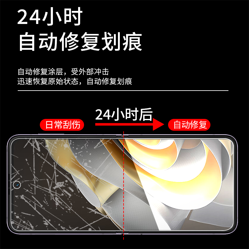 适用vivoxflip手机膜xflip折叠屏保护膜x flip外屏钢化膜全屏覆盖内屏高清防摔vivo副屏全包铰链中轴软膜水凝 - 图0