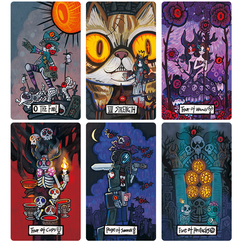 正版原创古古怪怪大世界塔罗牌Tarot初学者韦特经典解读桌游卡牌 - 图0