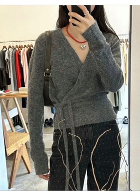 韩国代购 925银 小众设计气质红色樱桃圆球串珠项链耳钉红色系列