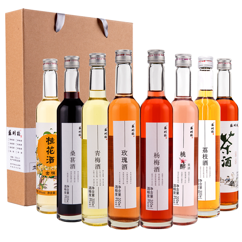 女生酒苏州桥水果酒桃花青梅杨梅桂花桑葚酒桃花桂花酿8种礼盒装 搜又搜 Www Soyouso Com