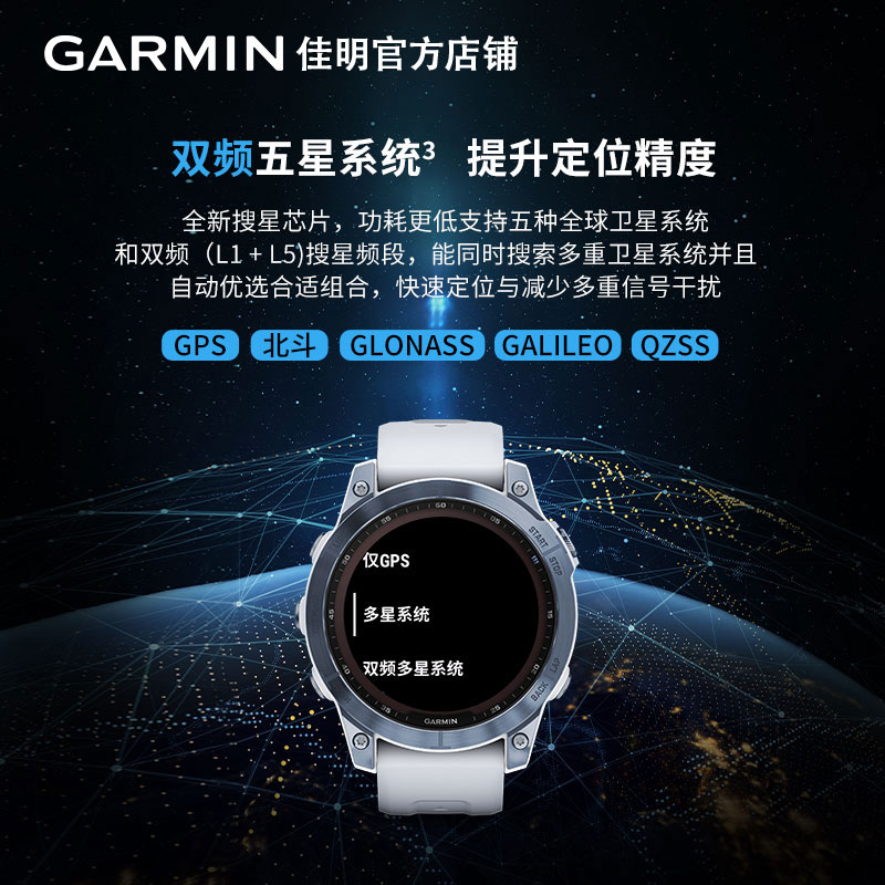 Garmin佳明Fenix7 Pro/7S/7X飞耐时7太阳能充电血氧跑步防水北斗户外运动智能手表官方旗舰正品 - 图0