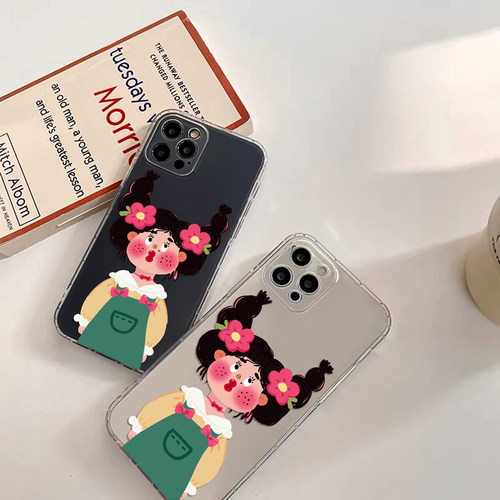 可爱小女孩适用iPhone17苹果16Promax手机壳p80华为nova13小米opporeno14防摔vivox200荣耀80gt软红米note11 - 图1