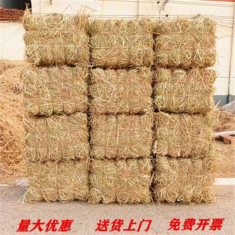 稻草垛草堆干稻草农家乐稻草装饰方形圆形草垛子拍摄道具草垛凳 - 图2