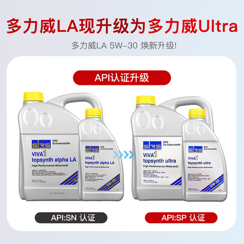 SRS德国进口5w-30全合成高性能汽车机油正品5w30四季通用多力威LA - 图0