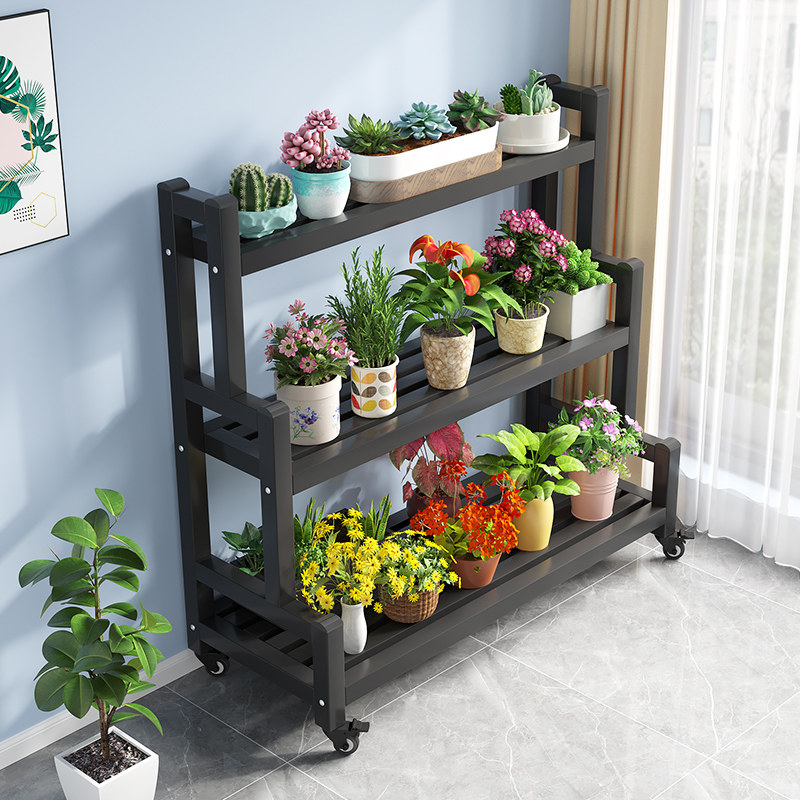 铁艺花架子阶梯式置物架阳台客厅多层户外庭院室内带轮可移动花盆,淘宝优惠券,粉丝福利购,淘宝优惠卷