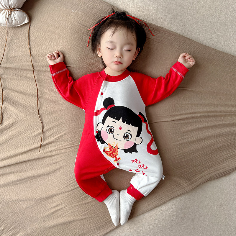 新生婴儿儿衣服春秋纯棉外出薄款宝宝薄款超萌连体衣哈衣睡衣秋装,淘宝优惠券,粉丝福利购,淘宝优惠卷