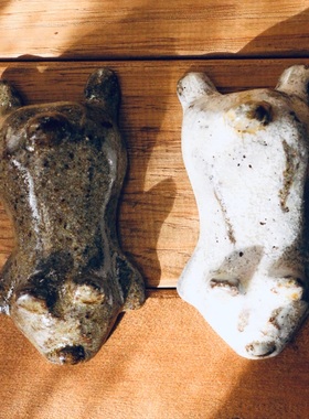 卡通白色庭院民宿日式风送礼摆件