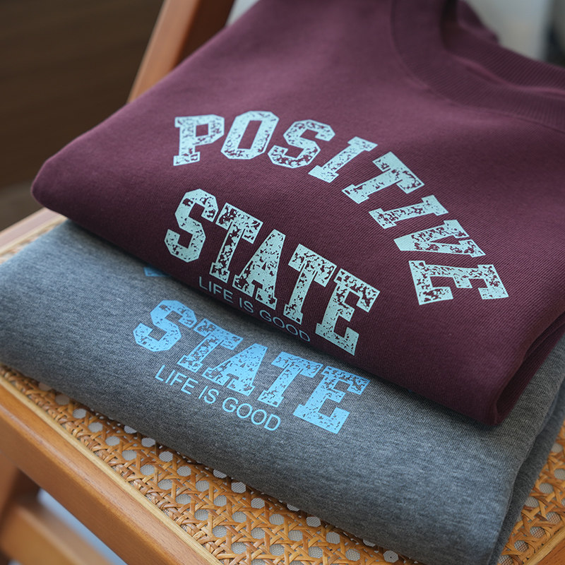 虫小小 美式复古宽松廓形字母圆领长袖休闲卫衣女短外套春季979K,淘宝优惠券,粉丝福利购,淘宝优惠卷