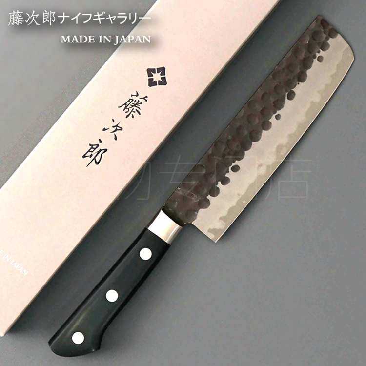 日本进口Tojiro藤次郎锤目黑打VG10割込菜切165mm厨刀菜刀夹钢-图2