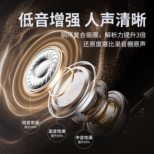 原装正品耳机有线重低音入耳式type-c高音质降噪适用华为oppo小米 - 图0