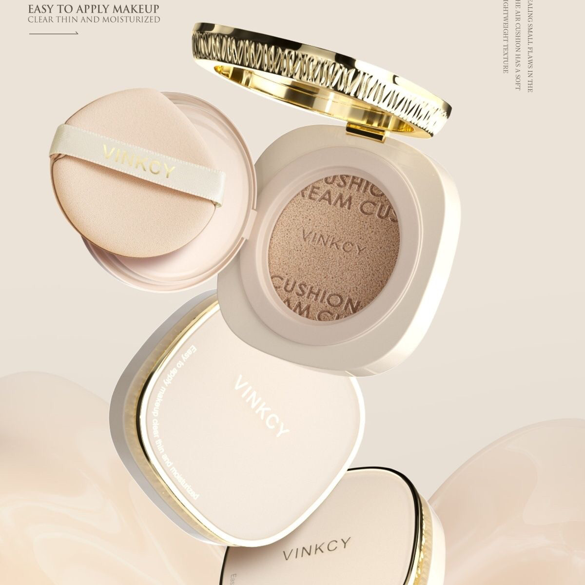 VINKCY梵希茜柔润无瑕轻薄气垫BB霜控油遮瑕遮斑防水持久不脱妆,淘宝优惠券,粉丝福利购,淘宝优惠卷